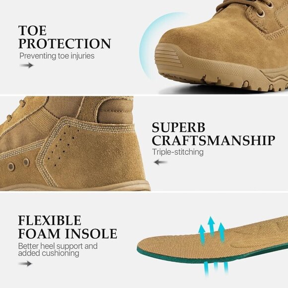 Men\'s Suede Leather Bright Light Brown 8\